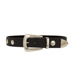 B-Low the Belt Jordana Mini Moto Belt in Black & Silver size Small
